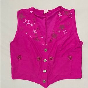 Pink Star Embellished Vest (Cowgirl Barbie)
